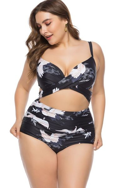 Costum de baie pentru femei în două părți în trei culori - mărimi până la 5XL