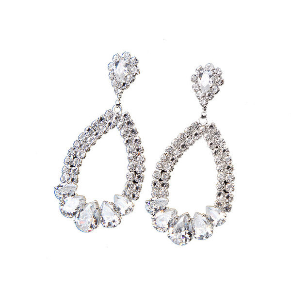 Stílusos női fülbevaló kövekkel - két színben