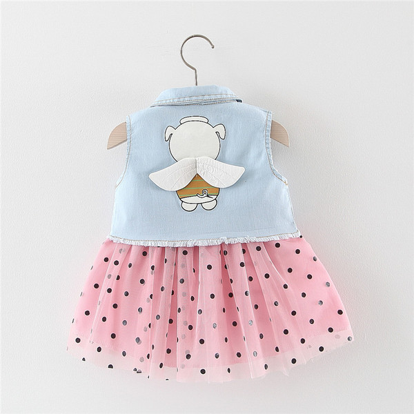 Set bebelus modern pentru fetite in alb si roz