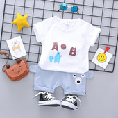 Set zilnic copii pentru baieti in trei culori cu aplicatie