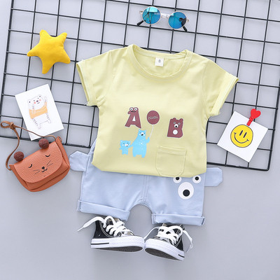 Set zilnic copii pentru baieti in trei culori cu aplicatie