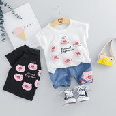 Set bebe model nou in alb si negru pentru fete