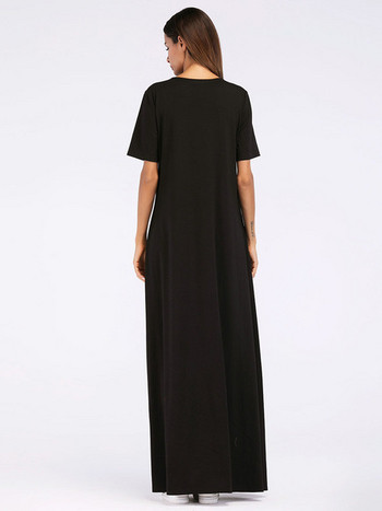 Rochie lungă casual de damă în negru