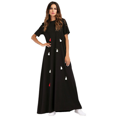 Rochie lungă casual de damă în negru