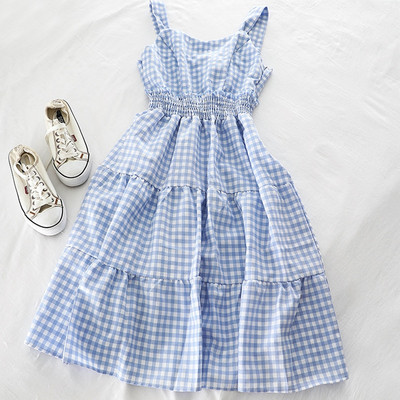 Rochie de damă în carouri în mai multe culori diferite