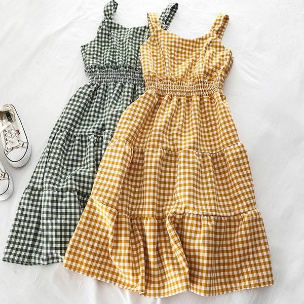 Rochie de damă în carouri în mai multe culori diferite