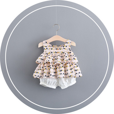 Set bebelus zilnic pentru fete in albastru, roz si alb