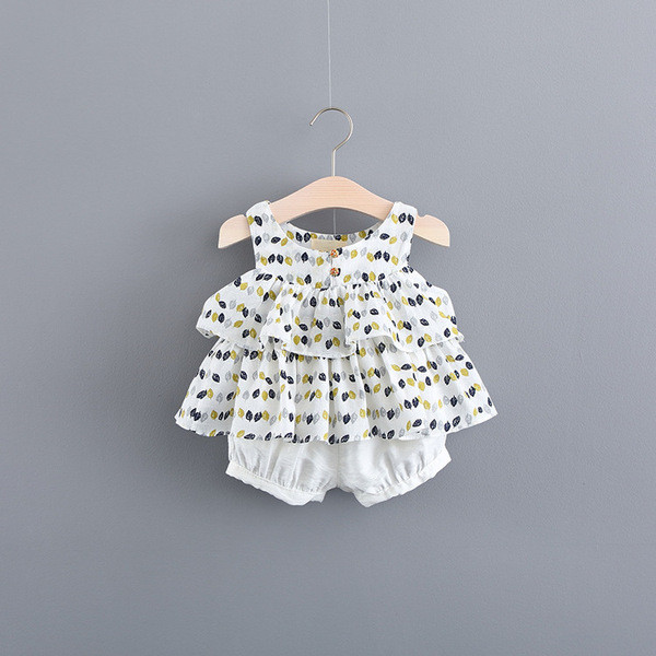 Set bebelus zilnic pentru fete in albastru, roz si alb