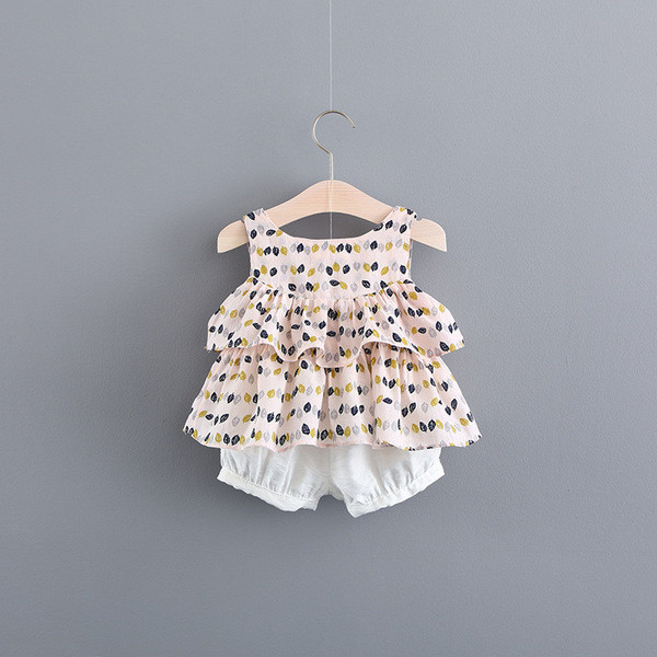 Set bebelus zilnic pentru fete in albastru, roz si alb