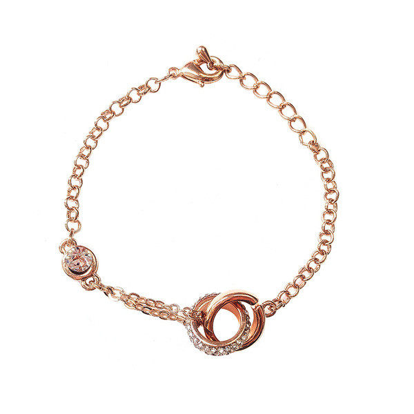 Bratara de dama de culoare auriu si argintiu cu pietre