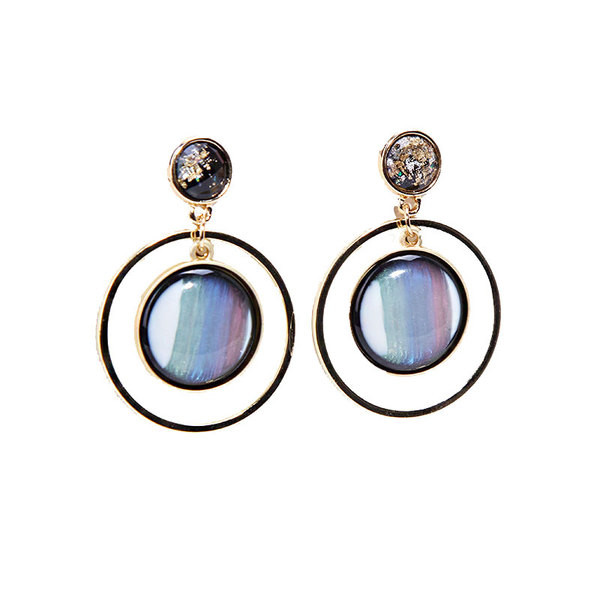 Modern női fülbevaló kövekkel - két színben