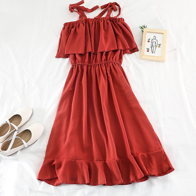 Rochie casual de dama cu talie elastica in mai multe culori