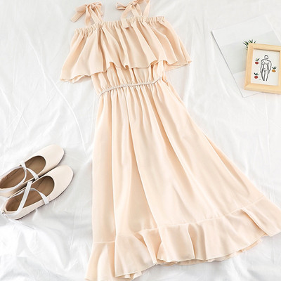 Rochie casual de dama cu talie elastica in mai multe culori