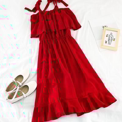 Rochie casual de dama cu talie elastica in mai multe culori