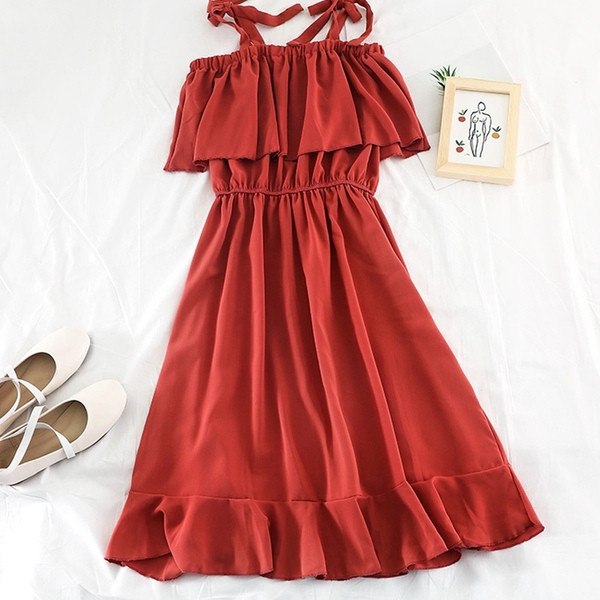 Rochie casual de dama cu talie elastica in mai multe culori