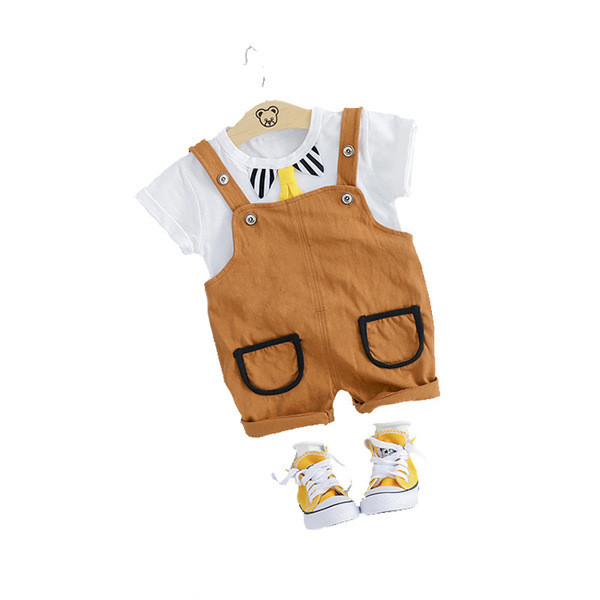 Set bebe model nou bluza + salopeta pentru baieti in doua culori