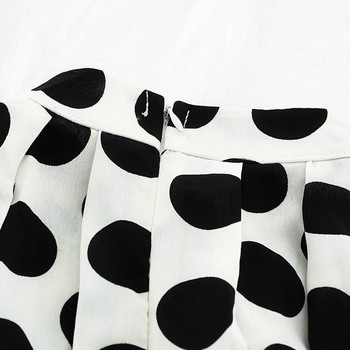 Pöttyös női nyári ruha fekete-fehér színben