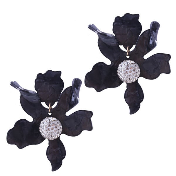 Kövekkel díszített női fülbevaló többféle színben