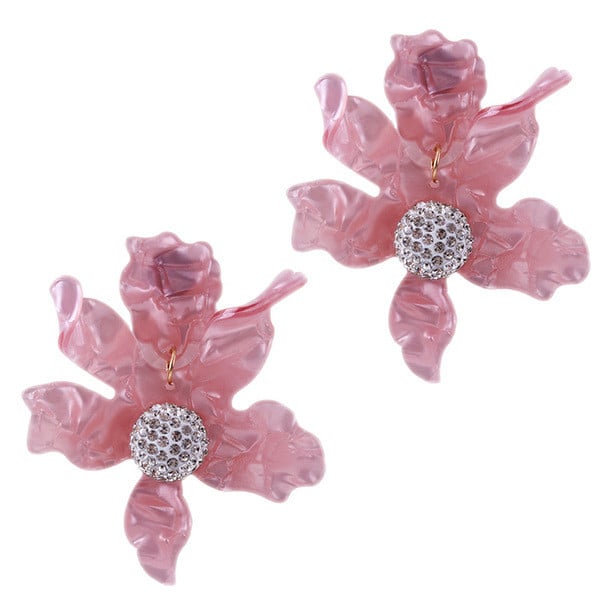 Kövekkel díszített női fülbevaló többféle színben