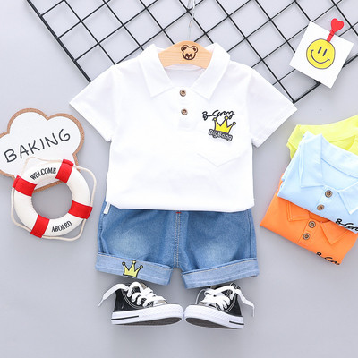 Нов модел бебешки комплект тениска и панталон за момчета в няколко цвята
