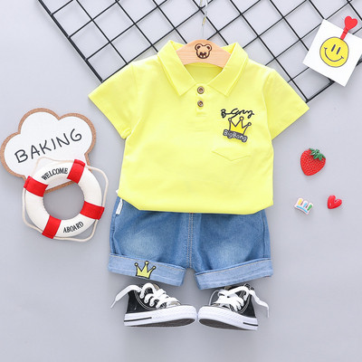 Set bebe model nou tricou si pantaloni pentru baieti in mai multe culori