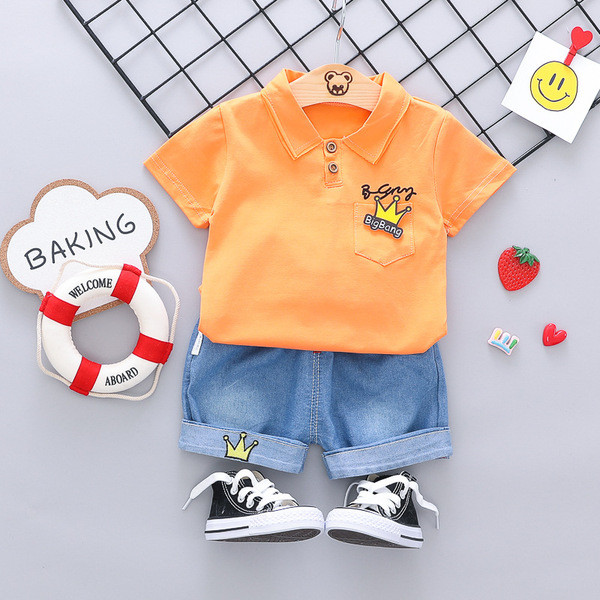 Set bebe model nou tricou si pantaloni pentru baieti in mai multe culori