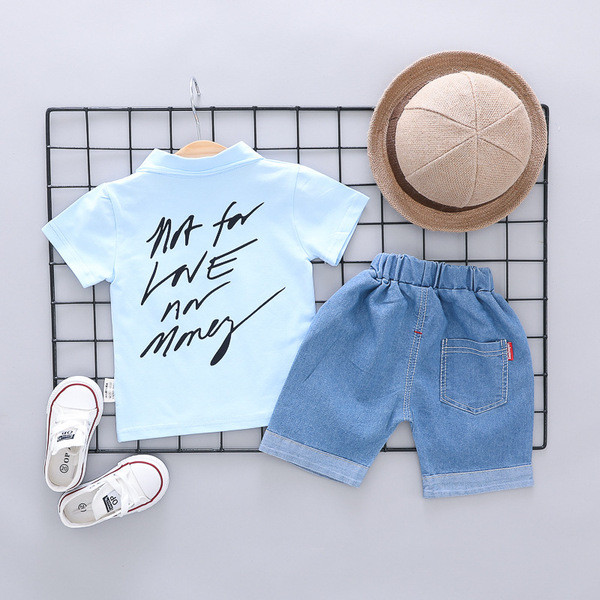 Set bebe model nou tricou si pantaloni pentru baieti in mai multe culori