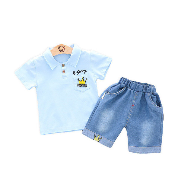 Set bebe model nou tricou si pantaloni pentru baieti in mai multe culori