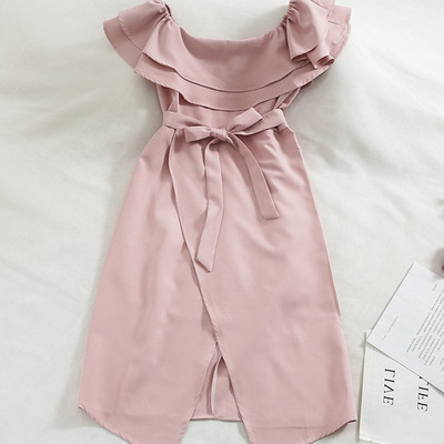 Rochie de dama stilata cu umerii goi in mai multe culori