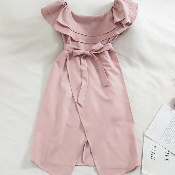 Rochie de dama stilata cu umerii goi in mai multe culori