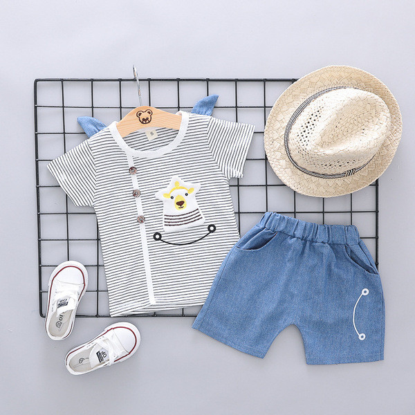 Set bebelus din doua piese pentru baieti in doua culori