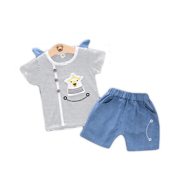 Set bebelus din doua piese pentru baieti in doua culori