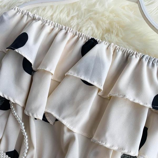 Három színben pöttyös, rövid női jumpsuit