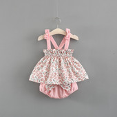 Virágos motívumú babakészlet lányoknak