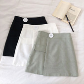 Fusta-pantaloni moderni de dama in negru, alb si gri