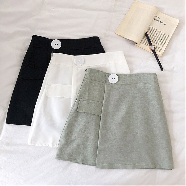 Fusta-pantaloni moderni de dama in negru, alb si gri