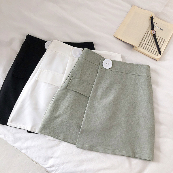 Fusta-pantaloni moderni de dama in negru, alb si gri