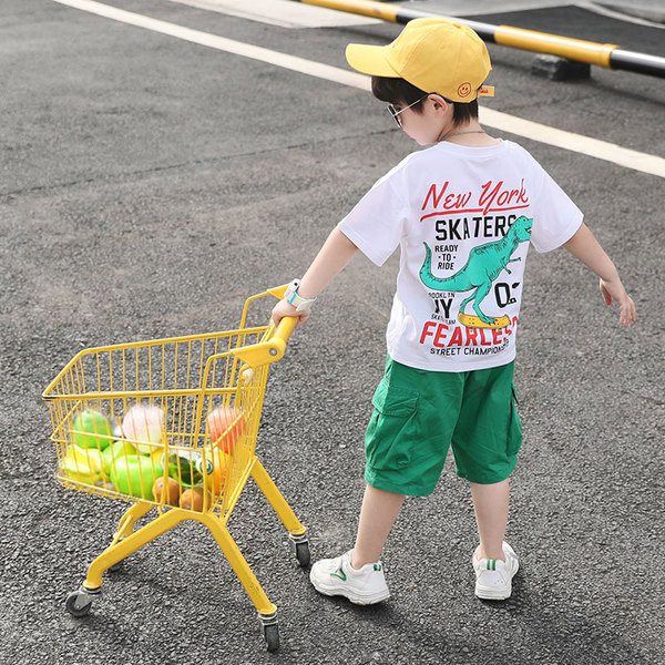 Set copii pentru baieti in doua parti in doua culori cu aplicare