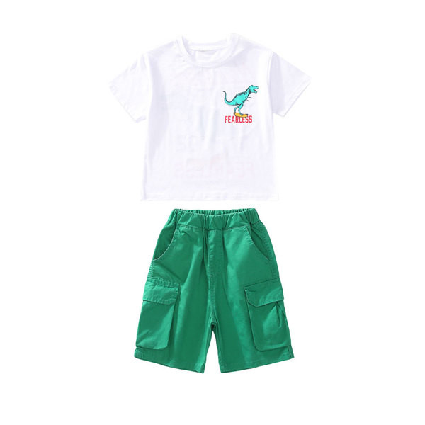 Set copii pentru baieti in doua parti in doua culori cu aplicare