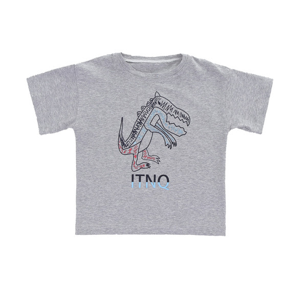 Tricou casual pentru copii alb si gri - pentru baieti