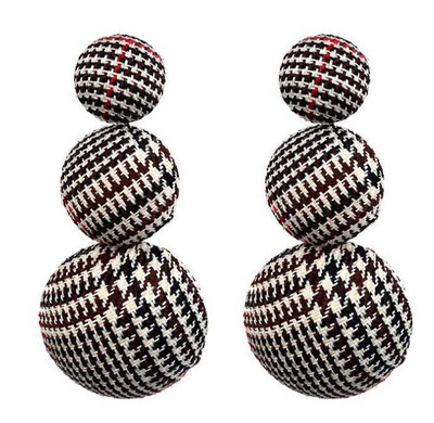 Női kockás fülbevaló két színben