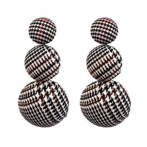 Női kockás fülbevaló két színben