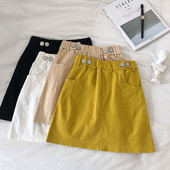 Fusta dama casual cu talie elastica in mai multe culori