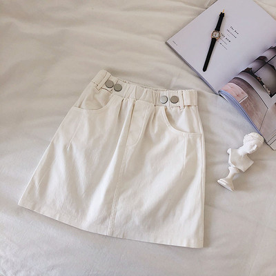 Fusta dama casual cu talie elastica in mai multe culori