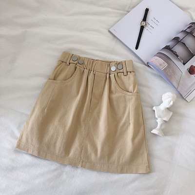 Fusta dama casual cu talie elastica in mai multe culori