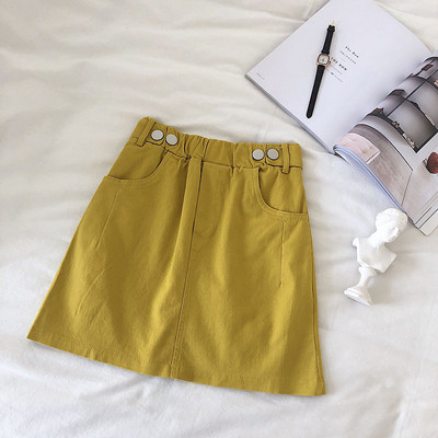 Fusta dama casual cu talie elastica in mai multe culori