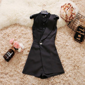 NOU Salopetă elegantă pentru femei în alb și negru