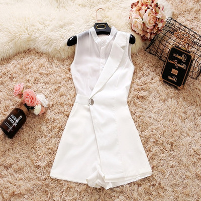 NOU Salopetă elegantă pentru femei în alb și negru