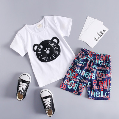 Set zilnic pentru copii în roșu și alb pentru băieți