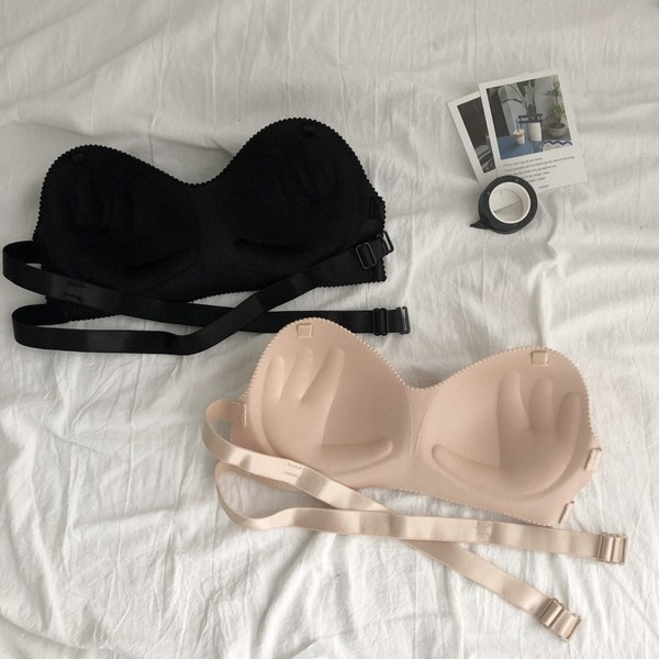 Sutien de damă elegant tip bridgette în negru și bej